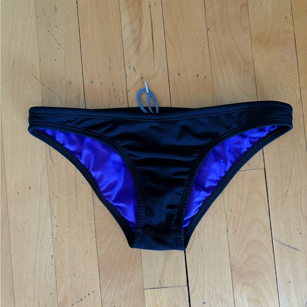 Jolyn Clothing Black and Purple Bikini Bottom
